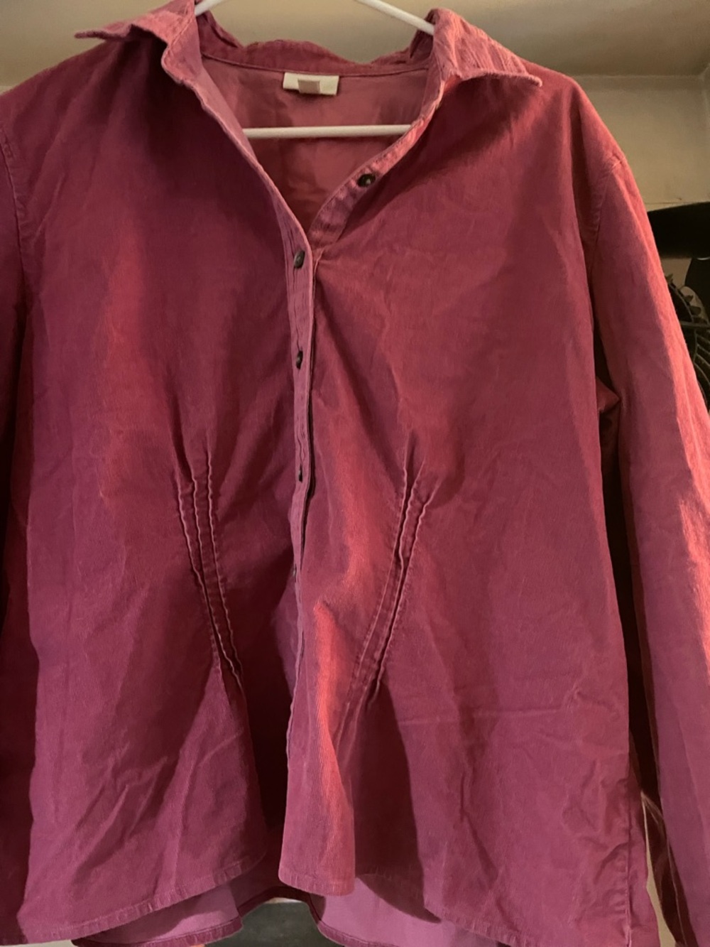 J. Jill Rose-Mauve Button-Front Shirt Jacket